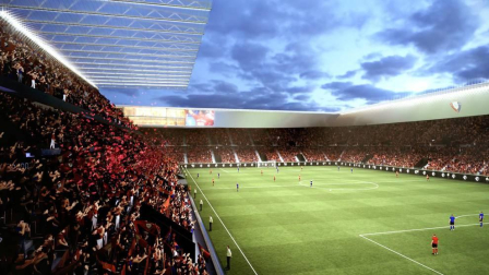 Propuesta del estudio TYM Herce para la reforma del estadio rojillo