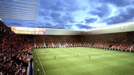 Propuesta del estudio TYM Herce para la reforma del estadio rojillo