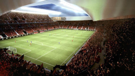 Propuesta del estudio TYM Herce para la reforma del estadio rojillo