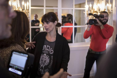 Imágenes del rodaje de 'Los asesinatos de Goya' se rodó este miércoles en el Hotel Tres Reyes de Pamplona a las órdenes con Maribel Verdú y Aura Garrido como protagonistas.