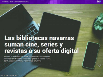 Además, la nueva oferta digital de las bibliotecas navarras