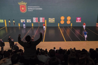 Imágenes del partido entre Olaizola-Albisu y Bengoetxea-Imaz del Parejas 2019