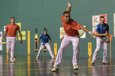 Imágenes del partido entre Olaizola-Albisu y Bengoetxea-Imaz del Parejas 2019