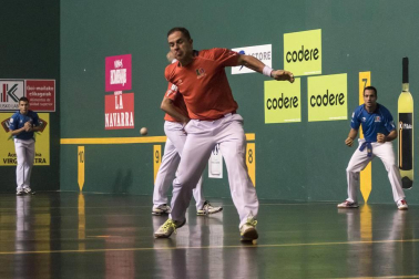 Imágenes del partido entre Olaizola-Albisu y Bengoetxea-Imaz del Parejas 2019