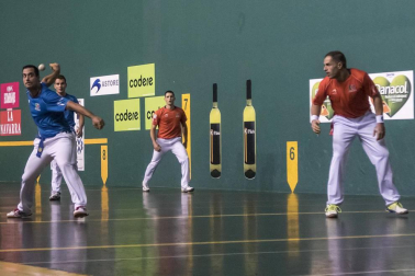 Imágenes del partido entre Olaizola-Albisu y Bengoetxea-Imaz del Parejas 2019