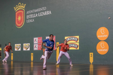 Imágenes del partido entre Olaizola-Albisu y Bengoetxea-Imaz del Parejas 2019