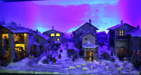 Imágenes de los belenes que forman la exposición de Navidad 2018 en Baluarte.