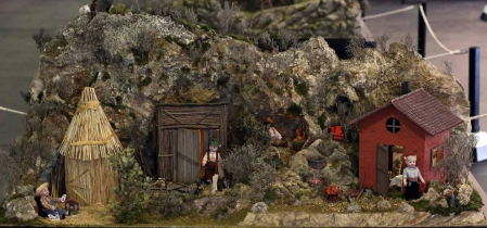 Imágenes de los belenes que forman la exposición de Navidad 2018 en Baluarte.