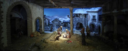 Imágenes de los belenes que forman la exposición de Navidad 2018 en Baluarte.