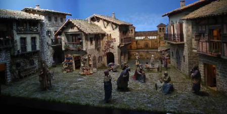 Imágenes de los belenes que forman la exposición de Navidad 2018 en Baluarte.