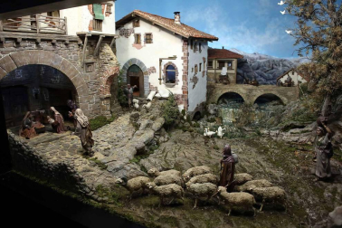 Imágenes de los belenes que forman la exposición de Navidad 2018 en Baluarte.