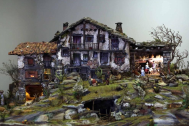 Imágenes de los belenes que forman la exposición de Navidad 2018 en Baluarte.