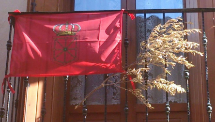 Fotos enviadas por los lectores de la bandera de Navarra colocada en sus casas y balcones.