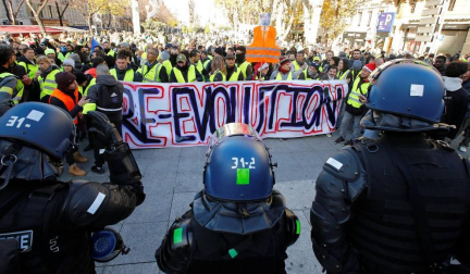 Este sábado, 8 de diciembre de 2018, los chalecos amarillos volvieron a manifestarse en París contra las políticas del presidente, Emmanuel Macron.