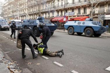 Este sábado, 8 de diciembre de 2018, los chalecos amarillos volvieron a manifestarse en París contra las políticas del presidente, Emmanuel Macron.