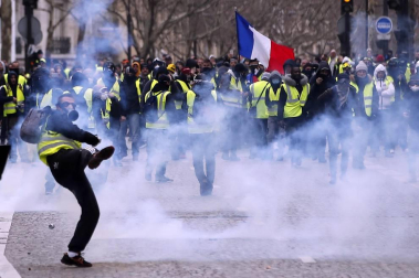 Este sábado, 8 de diciembre de 2018, los chalecos amarillos volvieron a manifestarse en París contra las políticas del presidente, Emmanuel Macron.
