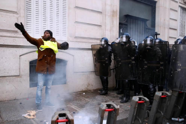 Este sábado, 8 de diciembre de 2018, los chalecos amarillos volvieron a manifestarse en París contra las políticas del presidente, Emmanuel Macron.