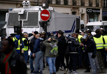 Este sábado, 8 de diciembre de 2018, los chalecos amarillos volvieron a manifestarse en París contra las políticas del presidente, Emmanuel Macron.