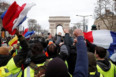 Este sábado, 8 de diciembre de 2018, los chalecos amarillos volvieron a manifestarse en París contra las políticas del presidente, Emmanuel Macron.