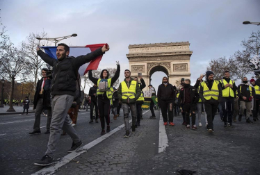 Este sábado, 8 de diciembre de 2018, los chalecos amarillos volvieron a manifestarse en París contra las políticas del presidente, Emmanuel Macron.
