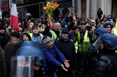 Este sábado, 8 de diciembre de 2018, los chalecos amarillos volvieron a manifestarse en París contra las políticas del presidente, Emmanuel Macron.