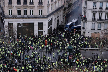 Este sábado, 8 de diciembre de 2018, los chalecos amarillos volvieron a manifestarse en París contra las políticas del presidente, Emmanuel Macron.