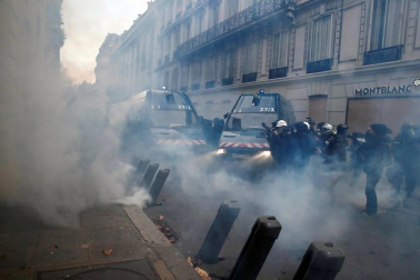 Este sábado, 8 de diciembre de 2018, los chalecos amarillos volvieron a manifestarse en París contra las políticas del presidente, Emmanuel Macron.