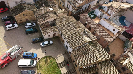 Una vivienda de la localidad de la Zona Media de Navarra sufrió un incendio este domingo, 9 de diciembre de 2018, que se quedó en un susto y que no causó heridos.