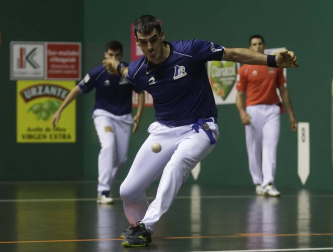 Imágenes del partido entre Ezkurdia-Galarza y Olaizola-Albisu