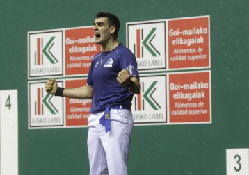 Imágenes del partido entre Ezkurdia-Galarza y Olaizola-Albisu
