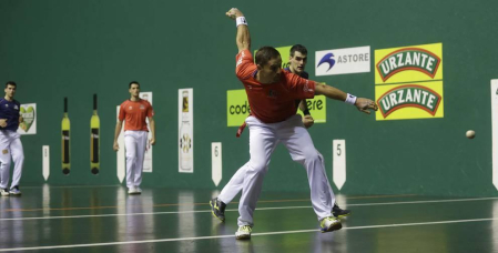 Imágenes del partido entre Ezkurdia-Galarza y Olaizola-Albisu