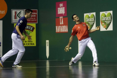 Imágenes del partido entre Ezkurdia-Galarza y Olaizola-Albisu
