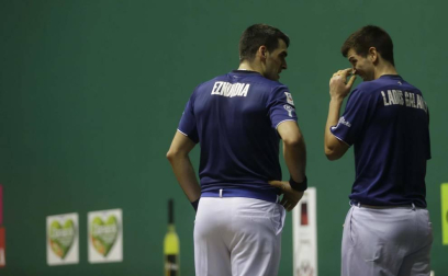 Imágenes del partido entre Ezkurdia-Galarza y Olaizola-Albisu