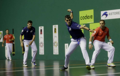 Imágenes del partido entre Ezkurdia-Galarza y Olaizola-Albisu