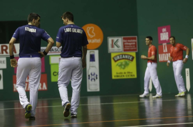 Imágenes del partido entre Ezkurdia-Galarza y Olaizola-Albisu