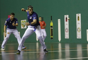 Imágenes del partido entre Ezkurdia-Galarza y Olaizola-Albisu