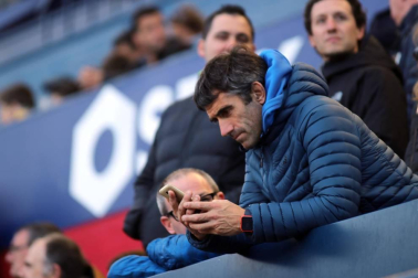 Imágenes del búscate en la grada del Osasuna-Alcorcón