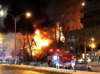 La explosión ha destruido por completo el edificio donde se encontraba el restaurante