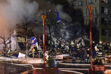 La explosión ha destruido por completo el edificio donde se encontraba el restaurante