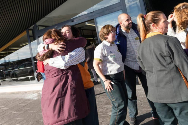 Fotos de Pamplona, Tudela y Fitero, donde ha dejado premios el sorteo de la Lotería de Navidad 2018 en Navarra.