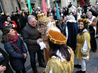 Fotos de la llegada de los Reyes Magos a Pamplona y de la cabalgata
