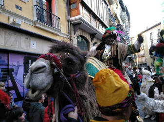 Fotos de la llegada de los Reyes Magos a Pamplona y de la cabalgata