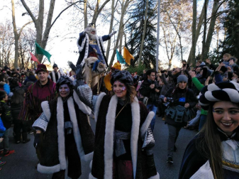 Fotos de la llegada de los Reyes Magos a Pamplona y de la cabalgata