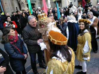 Fotos de la llegada de los Reyes Magos a Pamplona y de la cabalgata