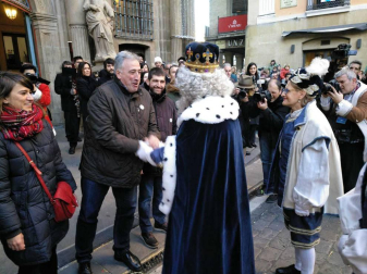 Fotos de la llegada de los Reyes Magos a Pamplona y de la cabalgata