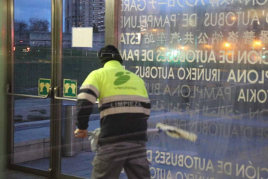 Imágenes de la ola de frío polar en Pamplona.