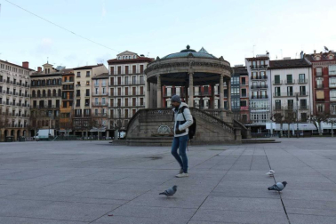 Imágenes de la ola de frío polar en Pamplona.