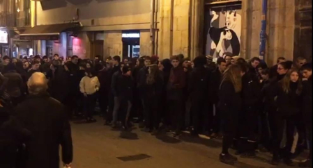 Protestas del Gaztetxe Maravilla ante el Palacio del Marqués de Rozalejo