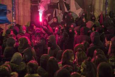 Manifestación en Pamplona en apoyo al gaztetxe Maravillas