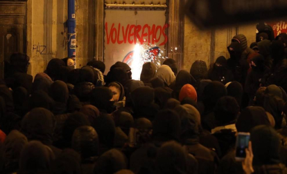 Manifestación en Pamplona en apoyo al gaztetxe Maravillas